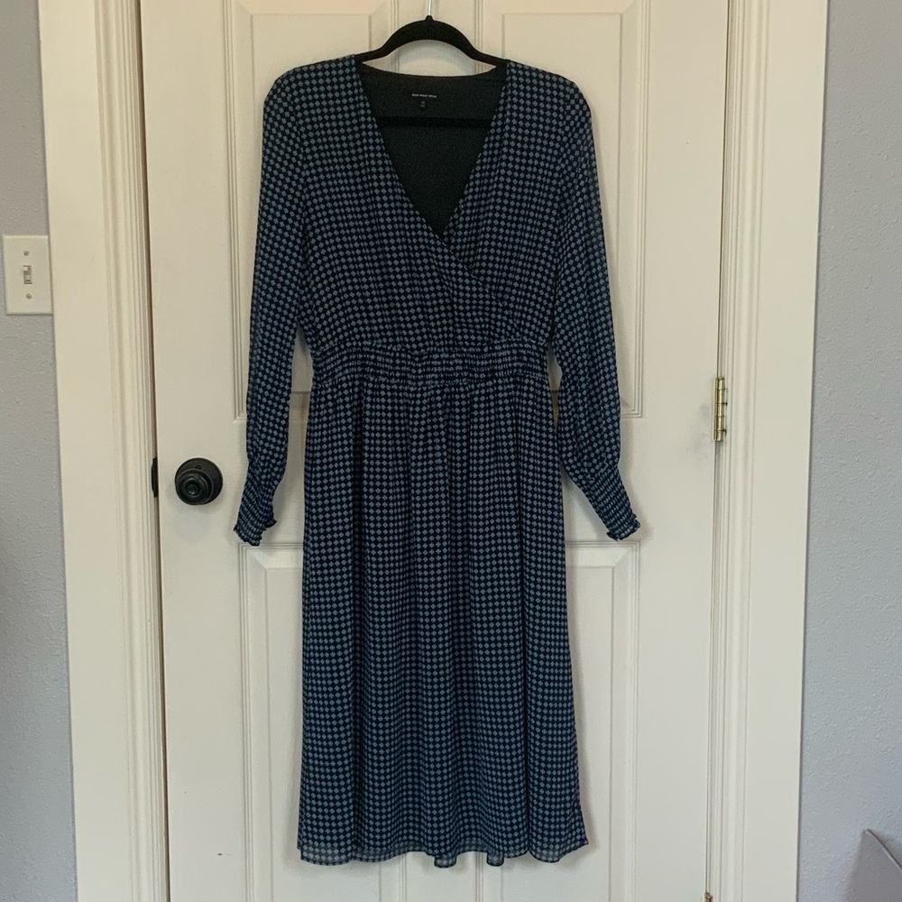 Vintage style illusion wrap dress